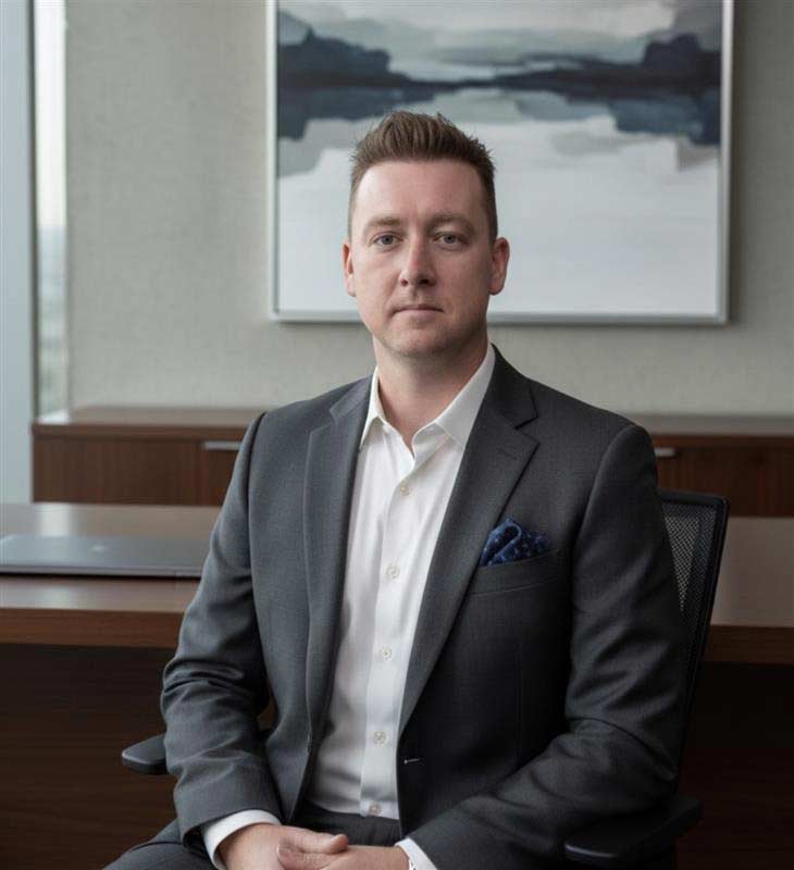 Zack Mozes, author and founder of Newdeez, seated in an office